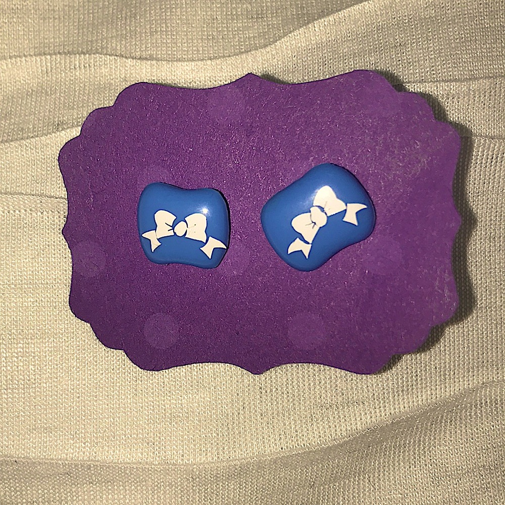 Handmade button earrings. Not clip on, real earrings.